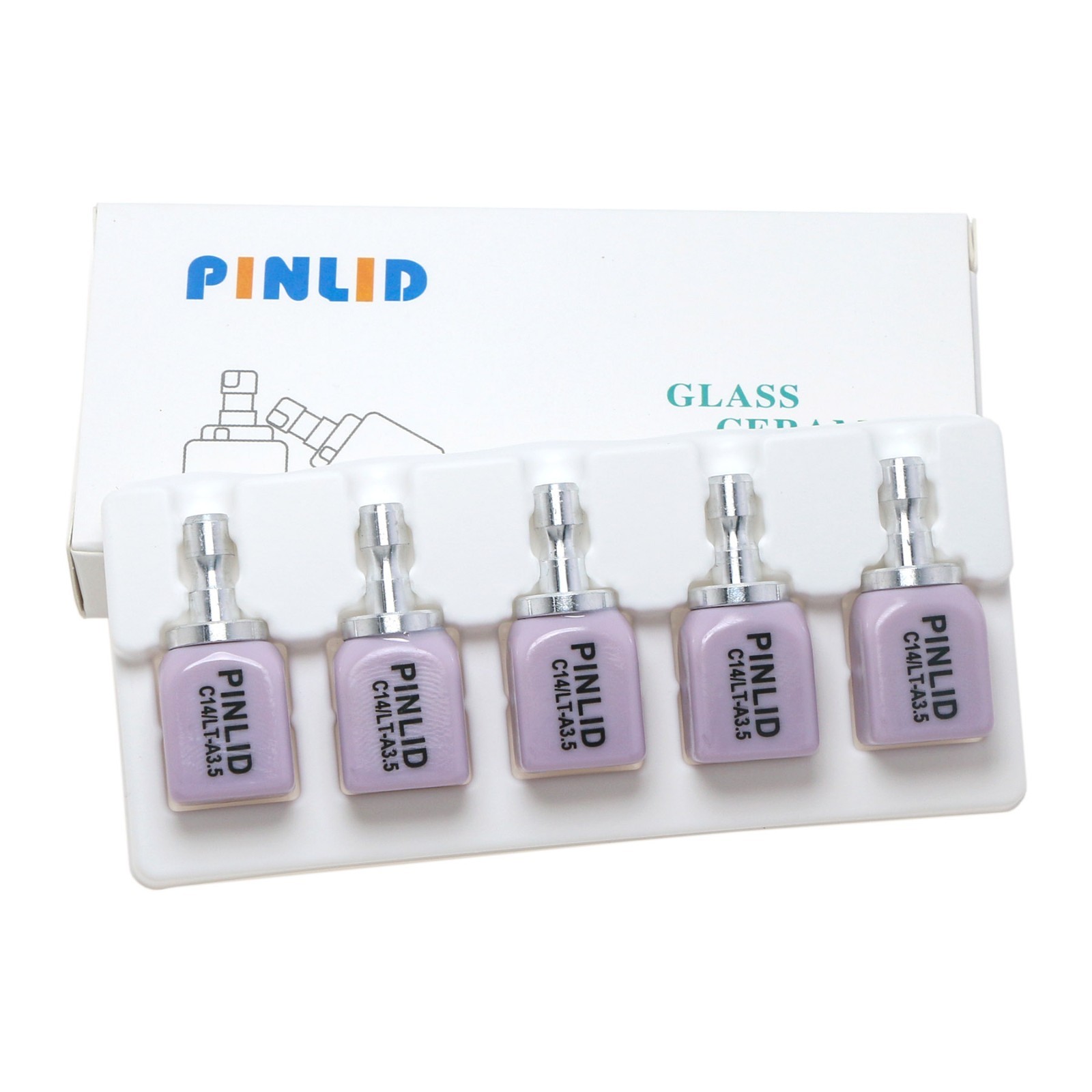 Dental Emax CAD/CAM Cerec Blocks Glass Ceramic Lithium Dislicate Block HT/LT C14