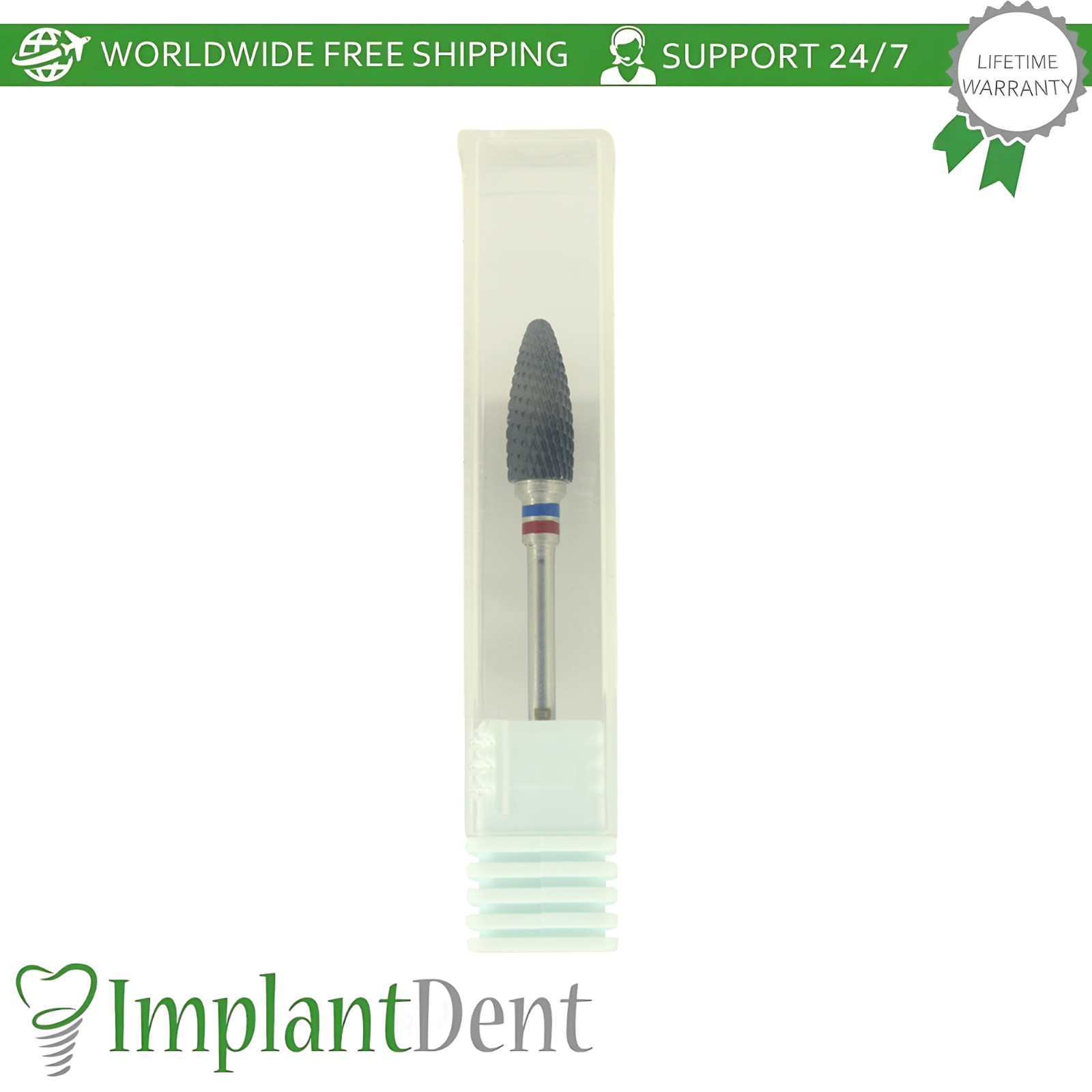 Dental Cross Cut Fine Zirconia Ø6.0mm x 14mm Bur Dentistry Trimming Tool