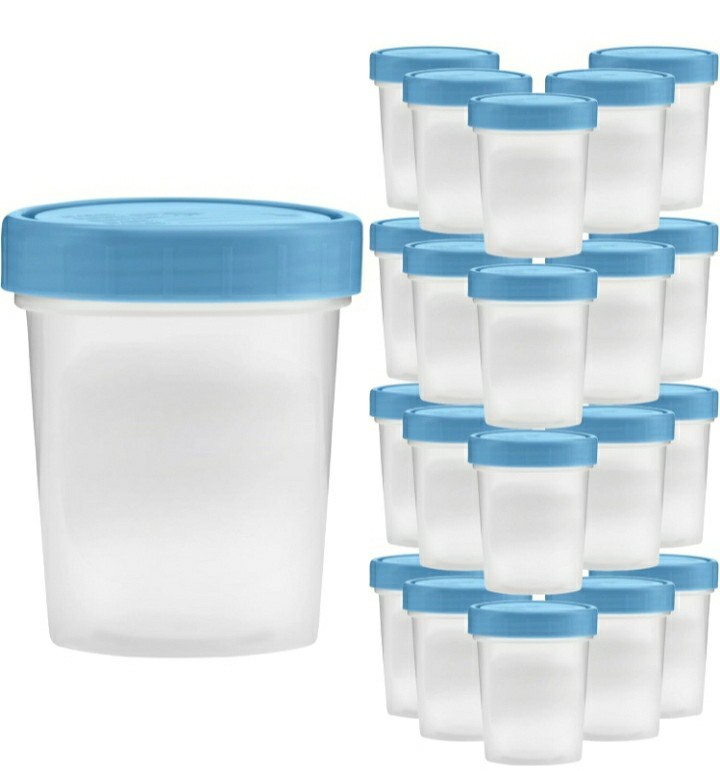 Lot Of 25 – Specimen Cups with Leak Proof on Lids 4oz Clear Non-Sterile
