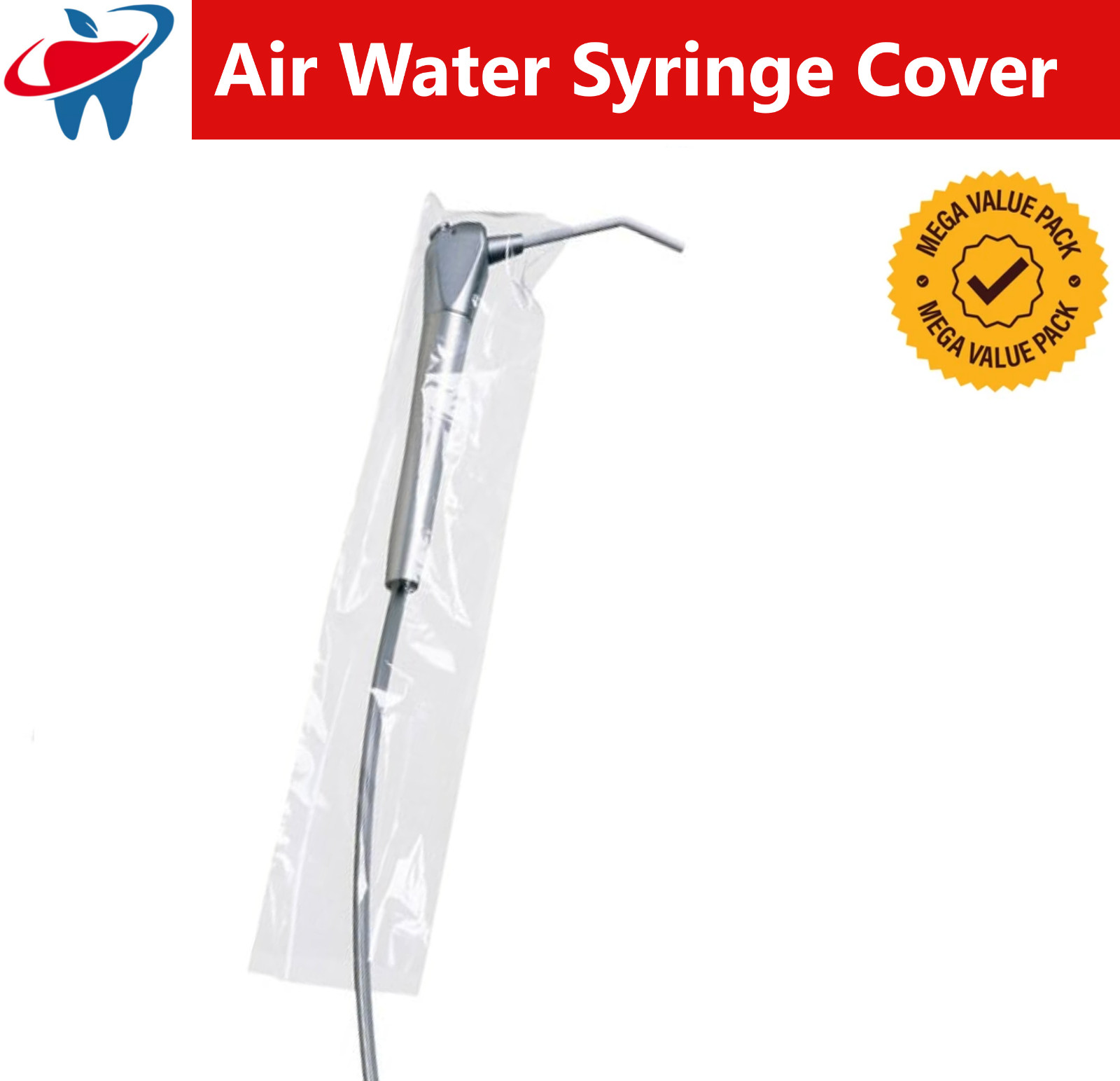 Dental Air Water Syringe Cover Universal Handpiece Cover Barrier Sleeve, 1500/Bx