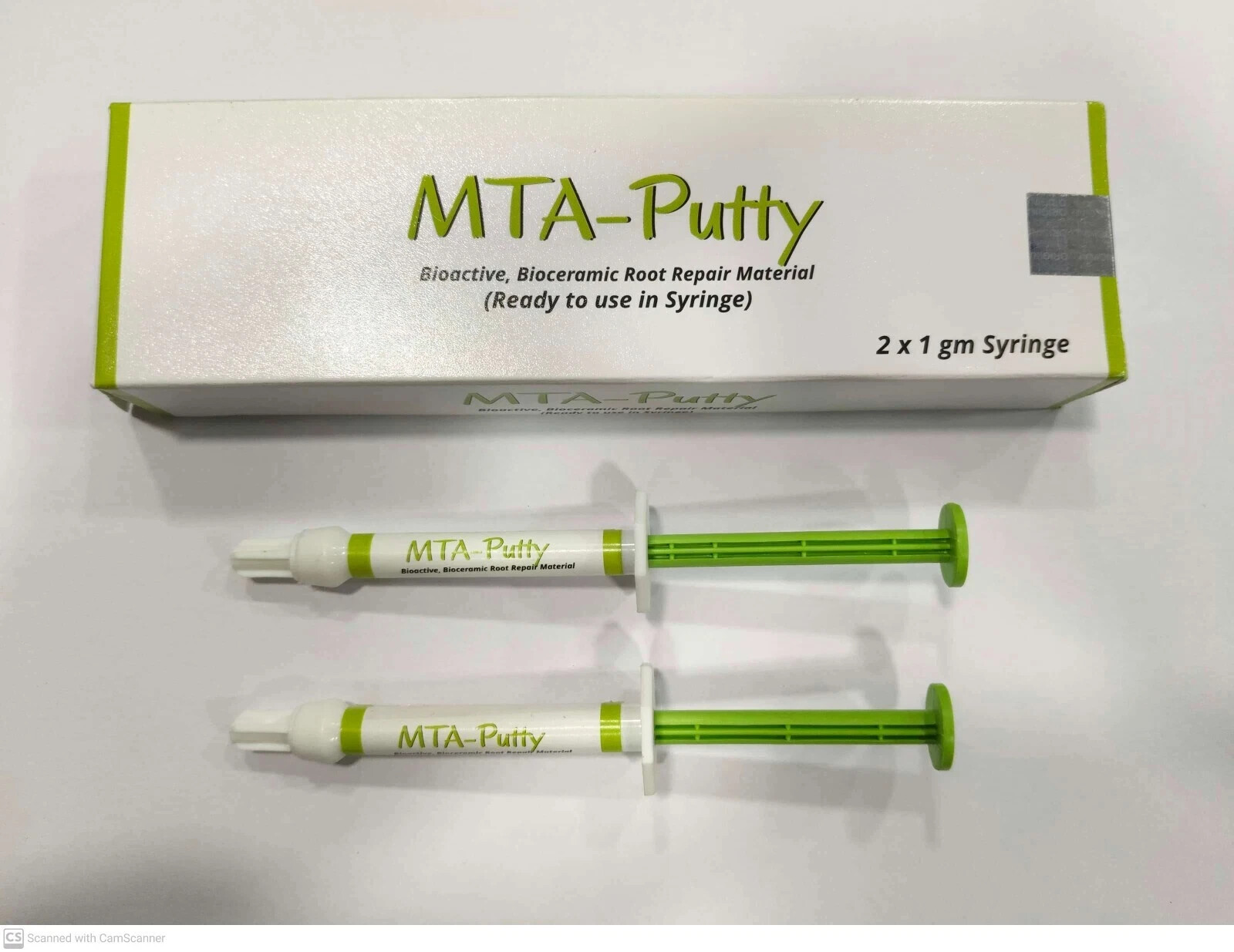 Dental MTA PUTTY Pre Mix Bioactive , Bioceramic Root Repair Material 2 x 1g Pack