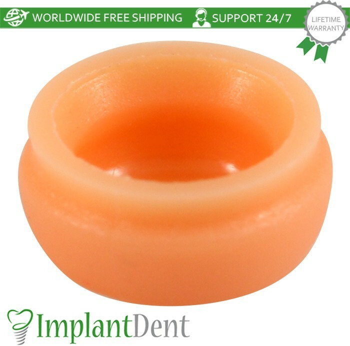 100x Soft Silicone Cap Insert Loc Low Attachment Overdenture Dental Prosthetics