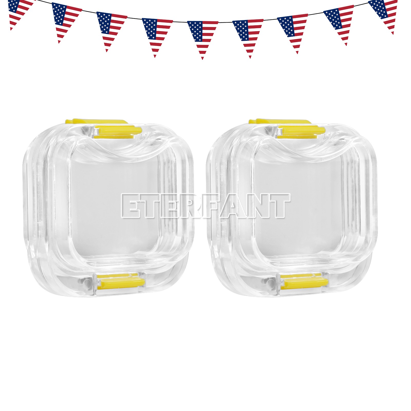 ETERFANT 500pcs Dental Bridge and Crown Pillow Box with Membrane Latch Storage