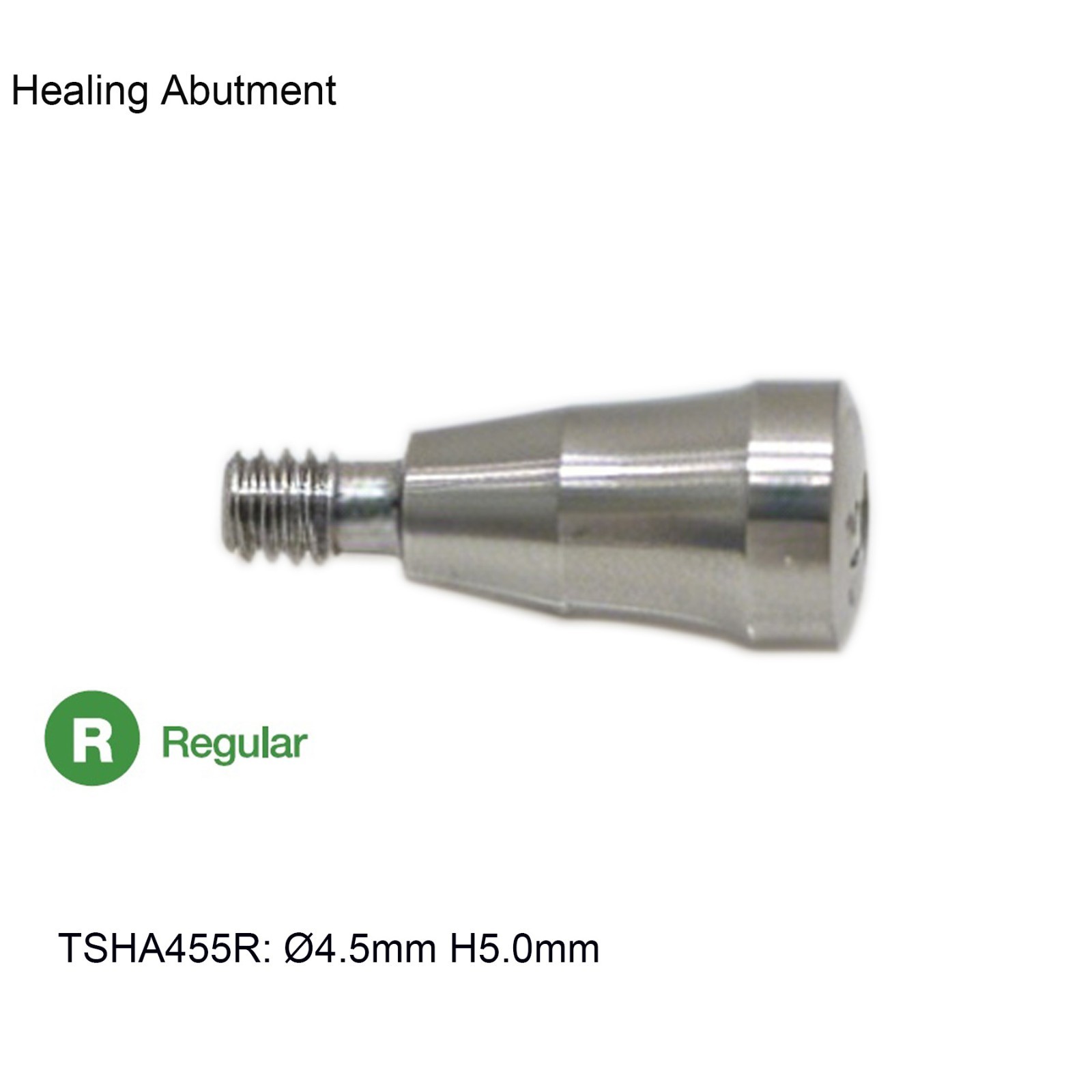 Dental Healing Cap Abutment Regular Platform Compatible Hiossen ET Conical 5.0mm