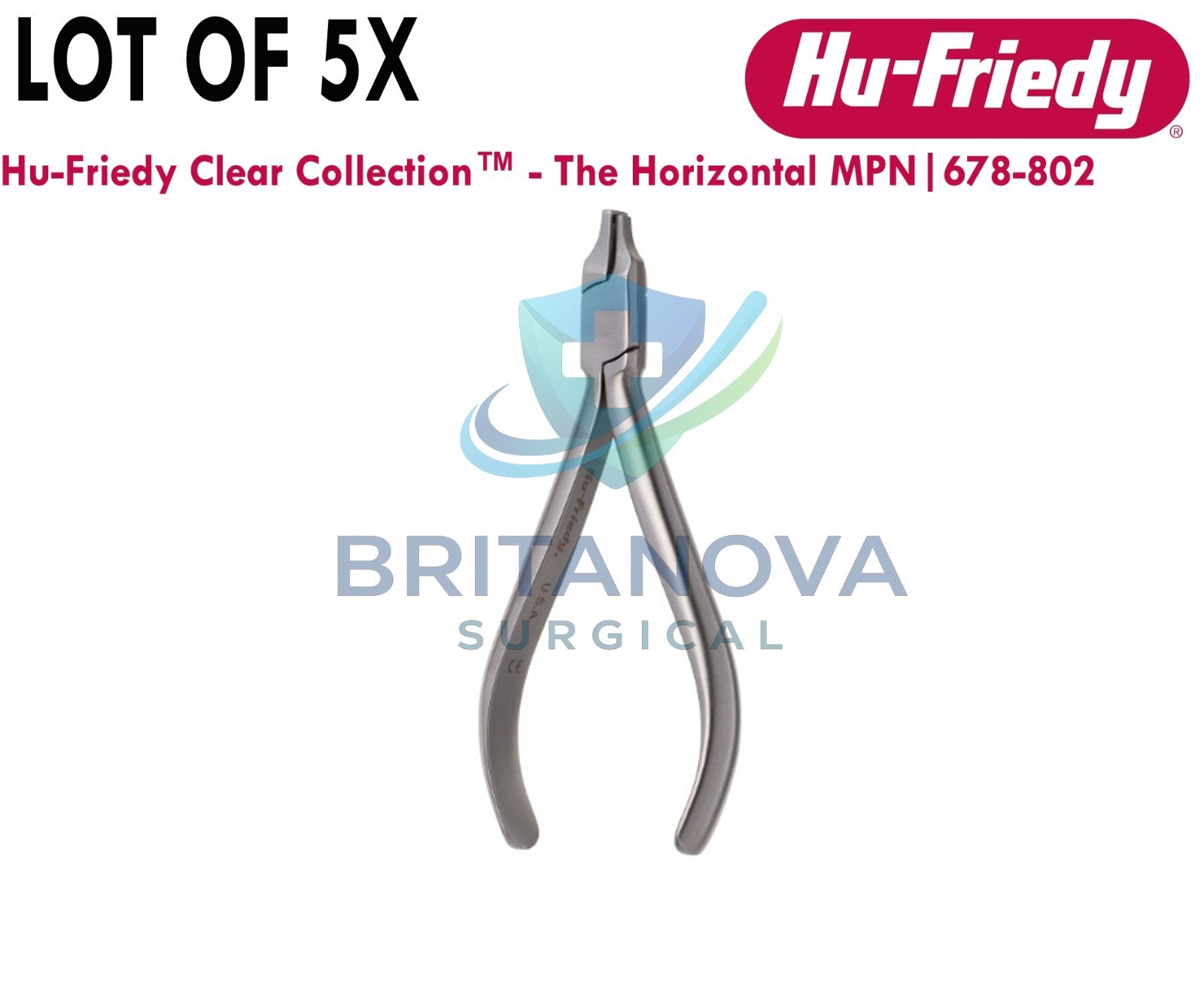 Lot Of 5 Pcs Hu Friedy Clear Collection™ – The Horizontal MPN|678-802