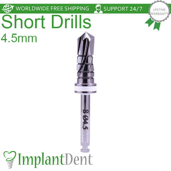 1x Dental Short Drills 11.5mm External Irrigated Stainless Steel Dentistry Tool