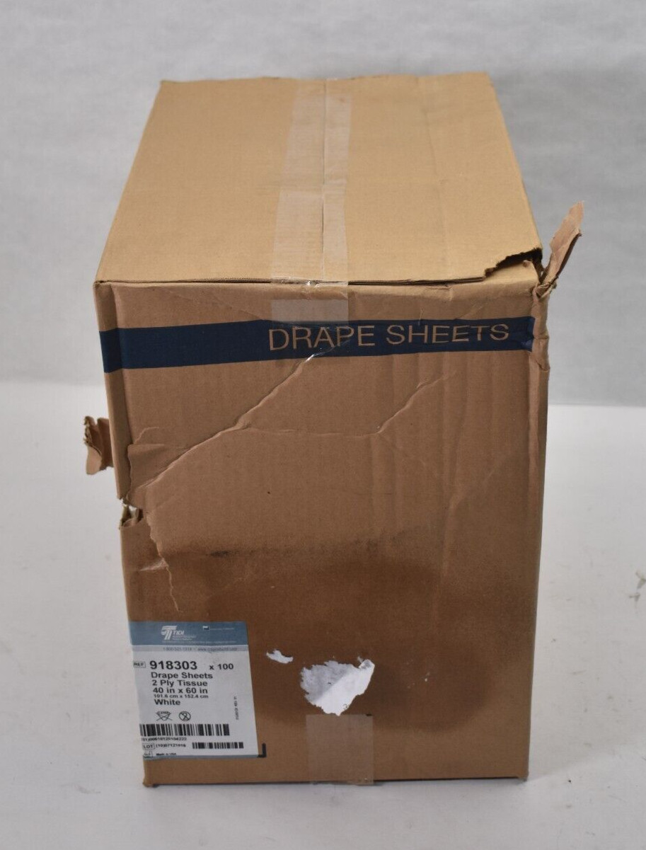 Tidi Products 2 Ply Drape Sheets Tissue Paper White 40″ x 60″ 100 Pack