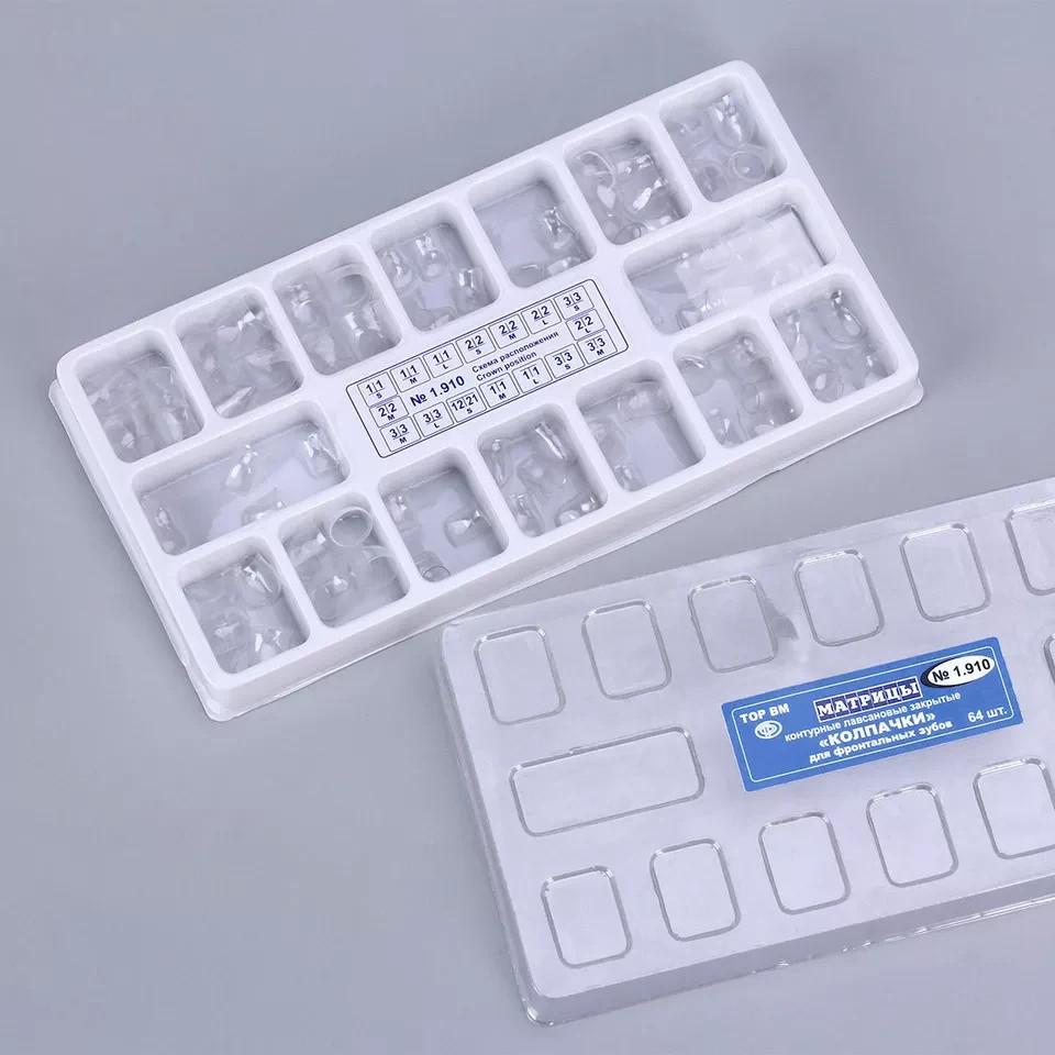 64 Pcs/Set TOR 1.910 Transparent Dental Adult Crown Anterior Matrices Matrix New
