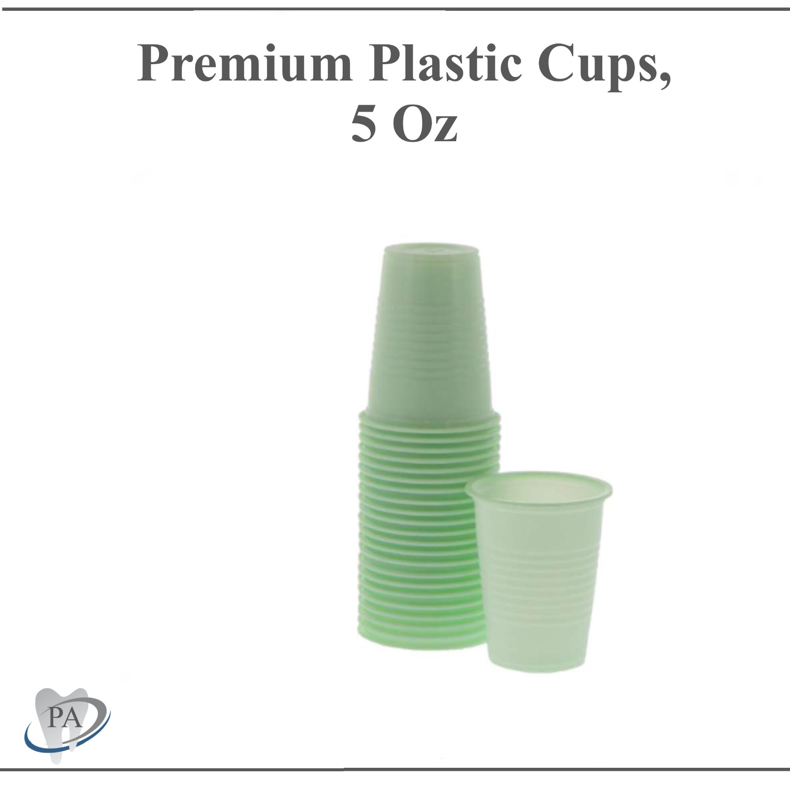 Dental PAtient Disposable Plastic Cups 5oz, Rolled design, Double Coat, 1000/cs