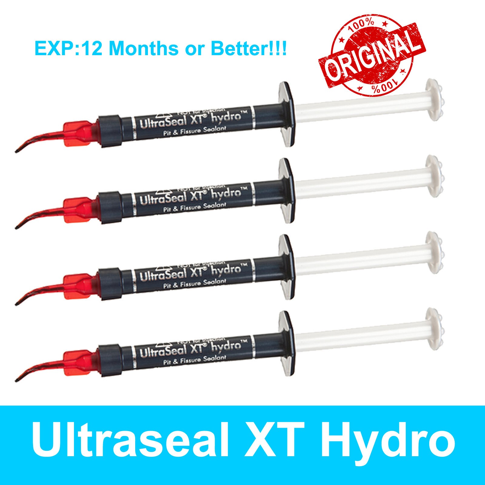 4Pcs Ultradent UltraSeal XT Hydro Flowable Dental Sealant 1.2ml