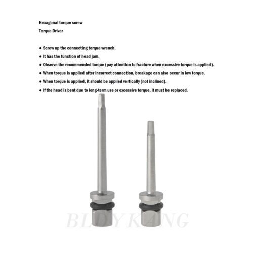 Implant Dental Hex 1.2mm Torque Drivers 15mm 20mm For Hiossen Osstem