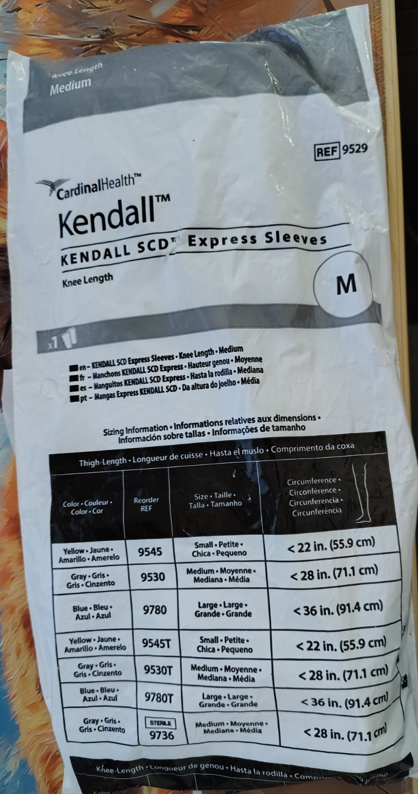 Cardinal Health Kendall SCD 9529 Medium Express Sleeves Exp 2/2030 NEW B26
