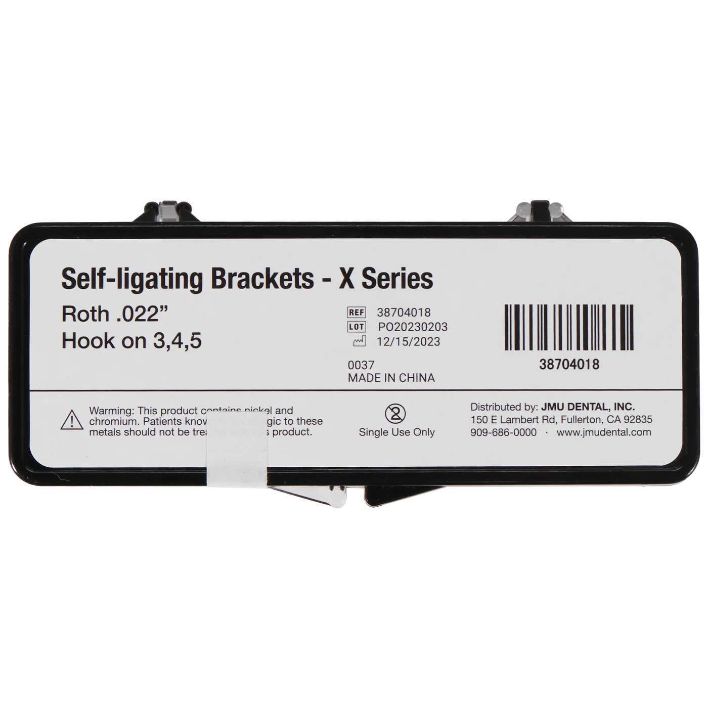 JMU Self-Ligating Roth Brackets, X Series 0.022″, 20/Pk