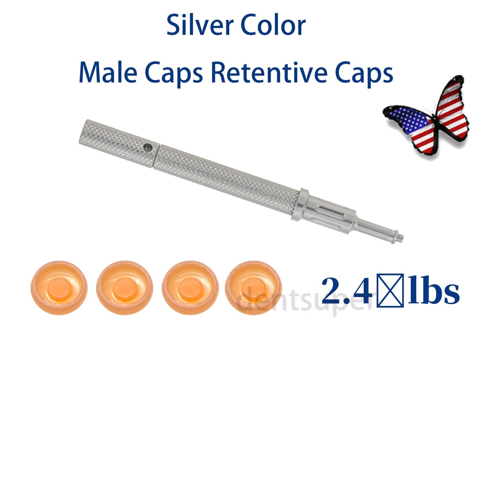 Universal Implant Silver Core Tool Set 2.4 lbs for Denture Cap Insertion/Removal