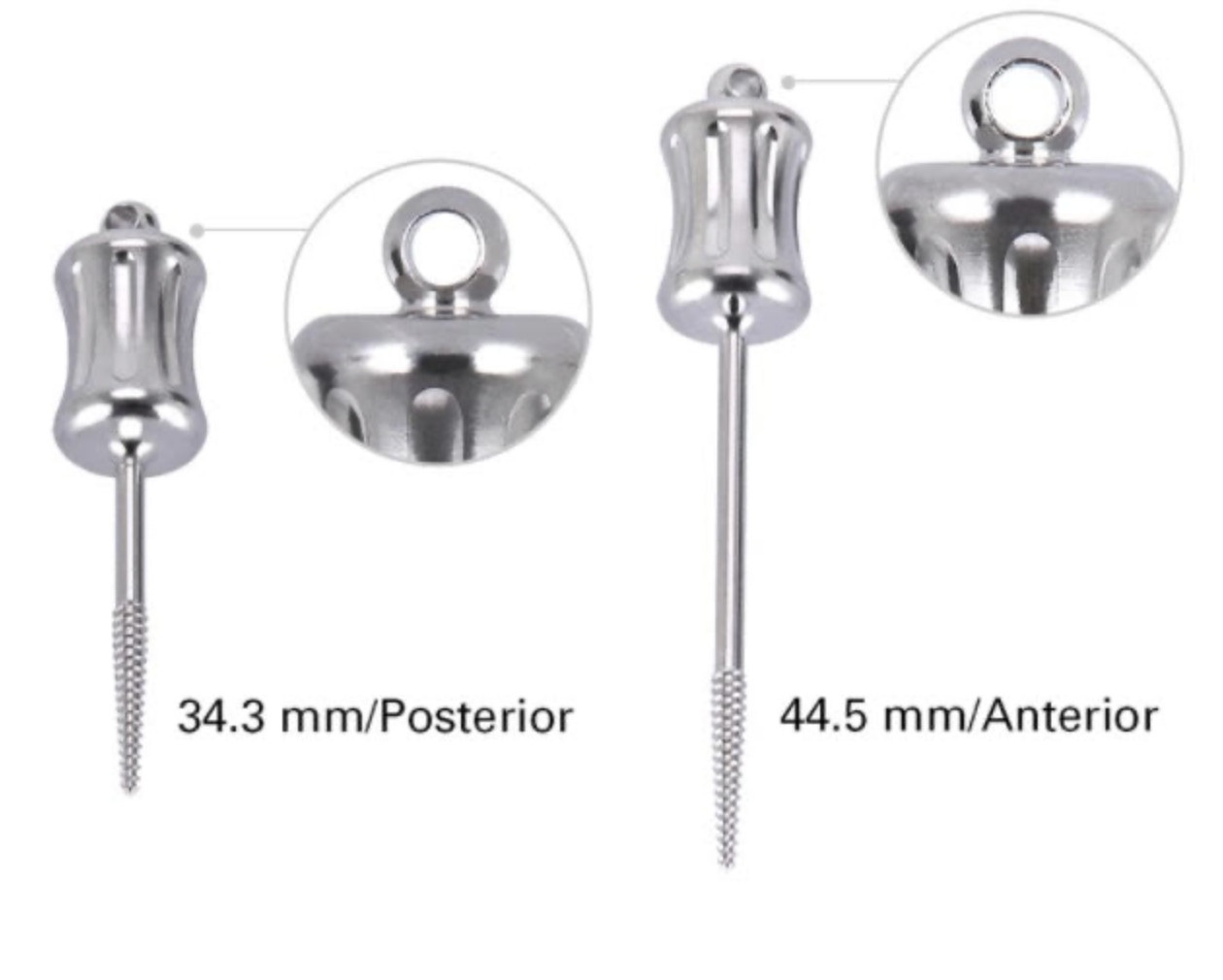 Dental Manual Extractor Extract Apical Root Fragments Long 44mm Short 33mm