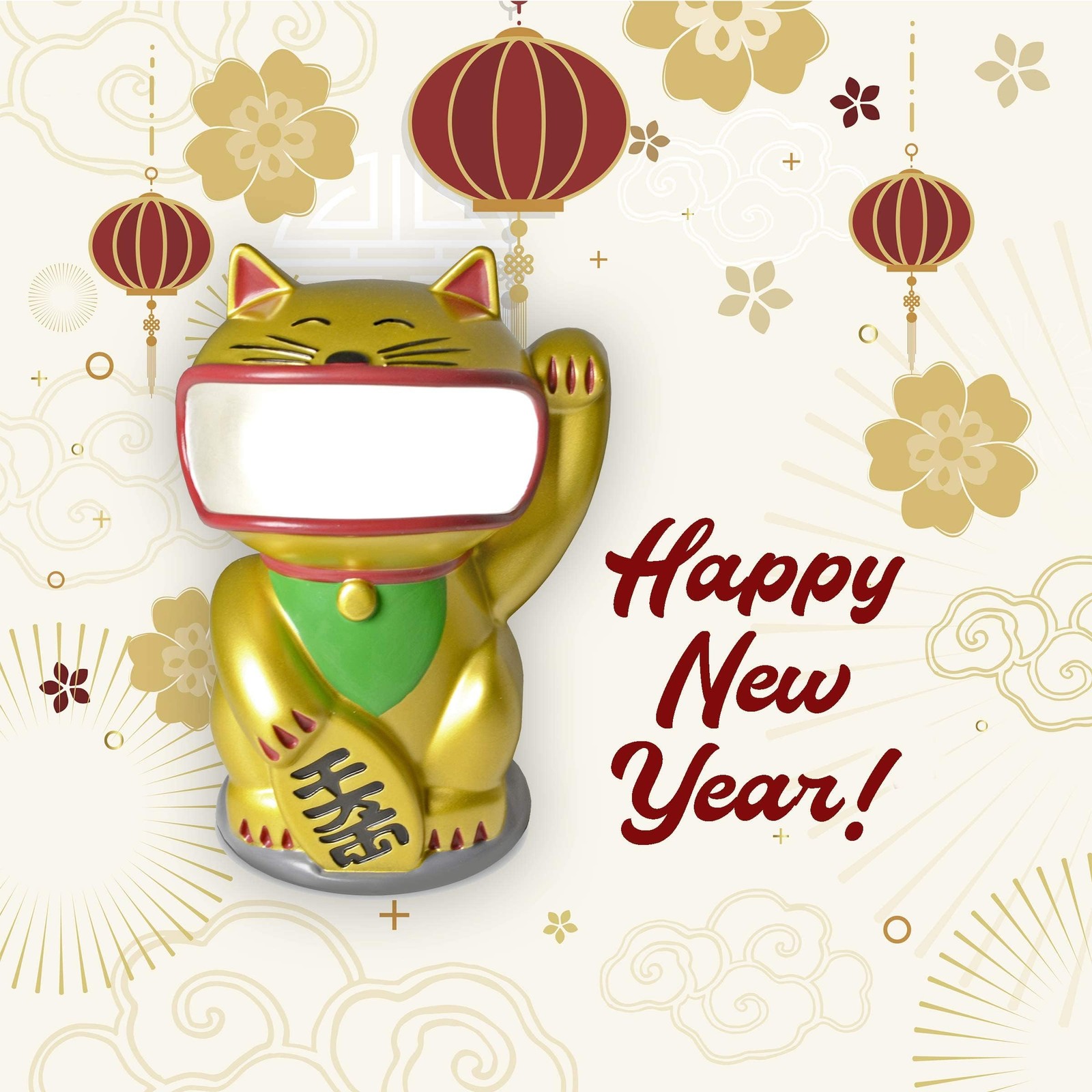 Retainer Buddy Lucky Cat – Sanitary Storage for Retainers Clear 6 Inch, Gold