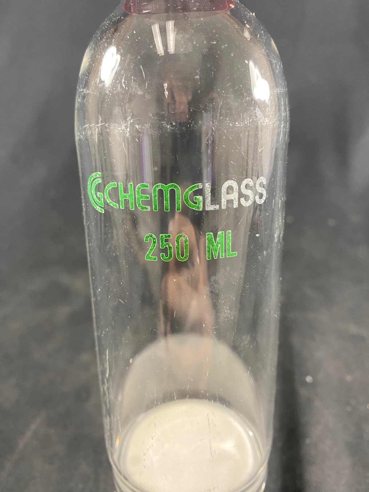 CHEMGLASS Glass 250mL GL-32 Medium Frit Solid Phase Peptide Synthesis Vessel