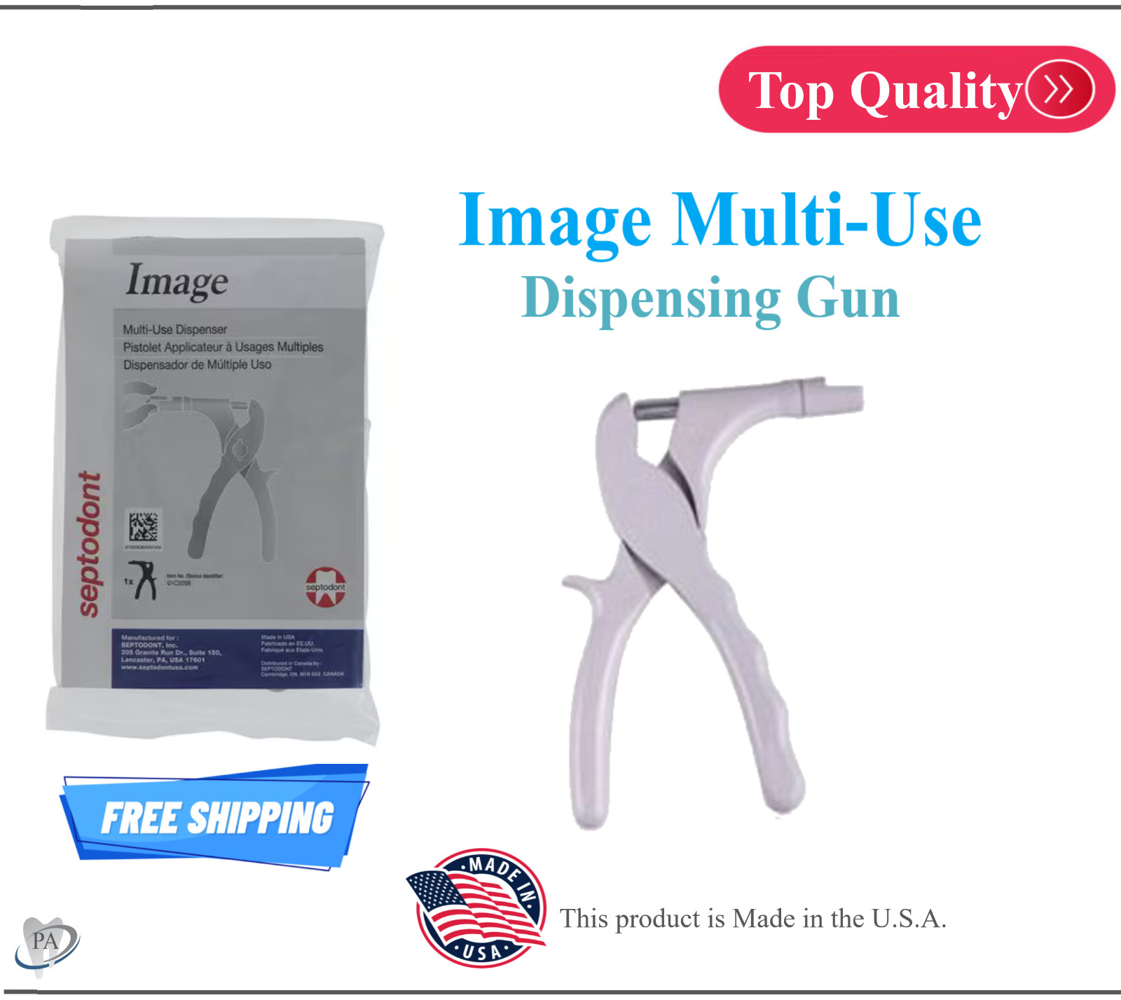 Dental Unit Dose Dispenser For Composite Resin and Cements Image Gun, Autoclave