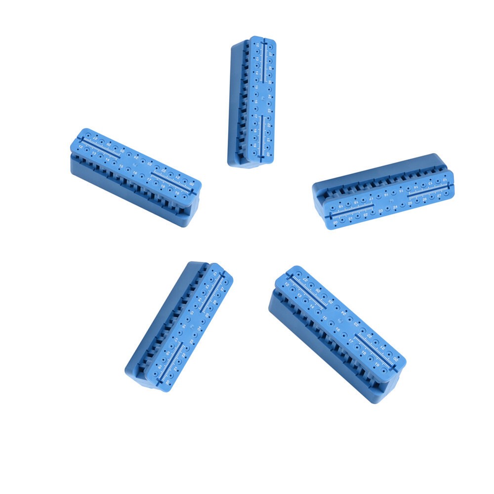 Dental Plastic Autoclavable Endo Block Ruler Accessory Measuring Block Holder