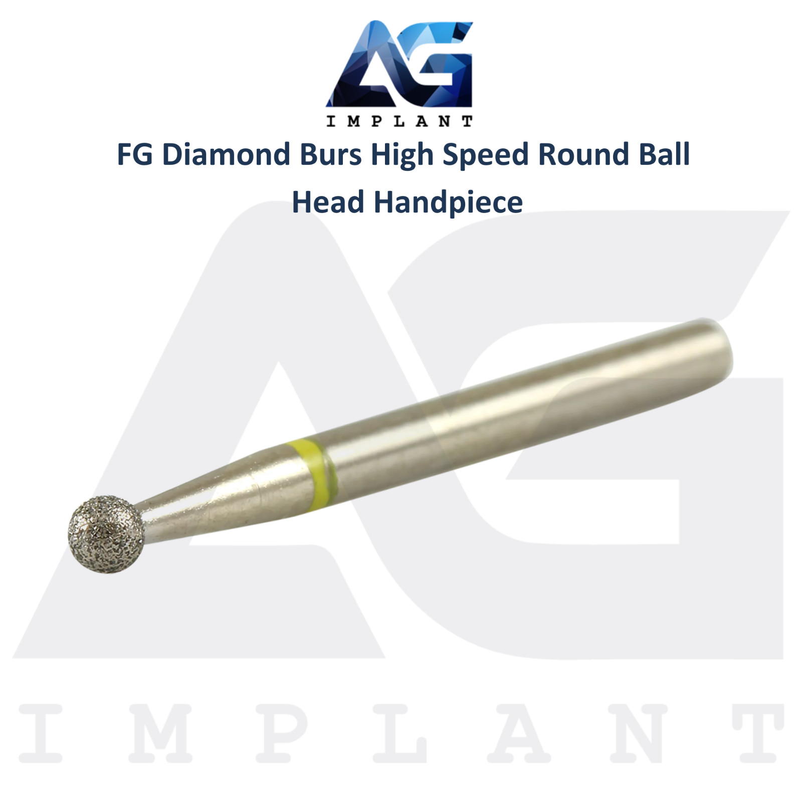 Dental FG Diamond Grit Burs High Speed Round Ball Head Handpiece Sterile 10pcs