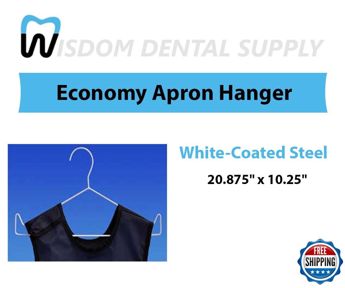 Palmero Economy Apron Hanger, White-Coated Steel Hanger (33)