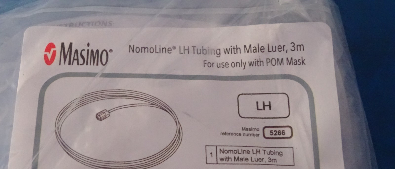 Masimo NomoLine LH-POM Adult Medium Flow Mask Kit Ref 5213