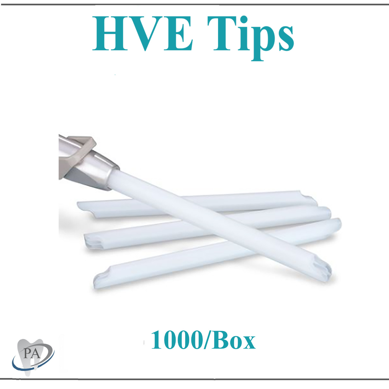 1000 (10 Bags) Tips Dental HVE High Volume Evacuation Suction Tips, Vented