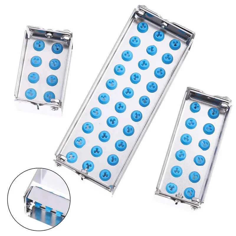 Dental Bur Holder Block Box Disinfection Case Box Organizer 8/12/30 Holes Stand