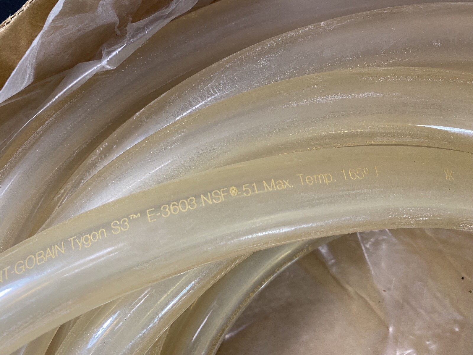 TYGON 5/8″ ID 1-3/8″ OD 3/8″ Wall ~40 Feet Flexible Tubing E-3603 (40’/Pk)