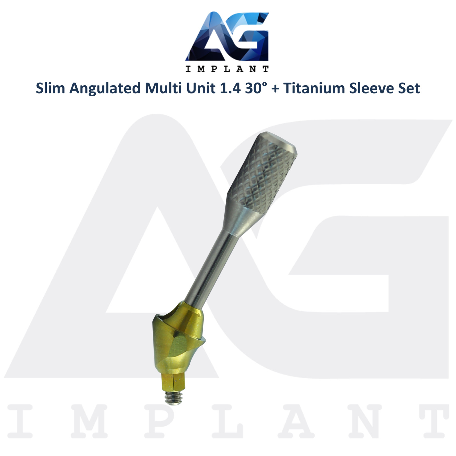 10 Angulated Multi Unit 1.4 Prosthetic 30° Titanium Sleeve Slim Int Hex 2.0mm