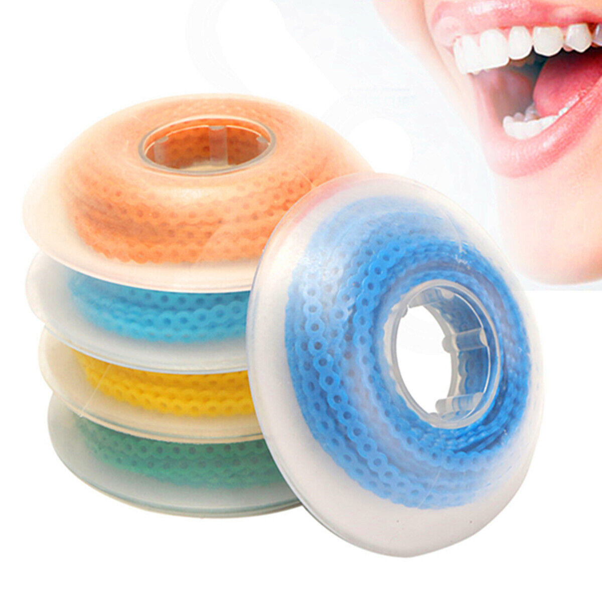 O&S Dental TopChain Latex Free Elastic Chain 15′ per Spool All Colors & Size-USA