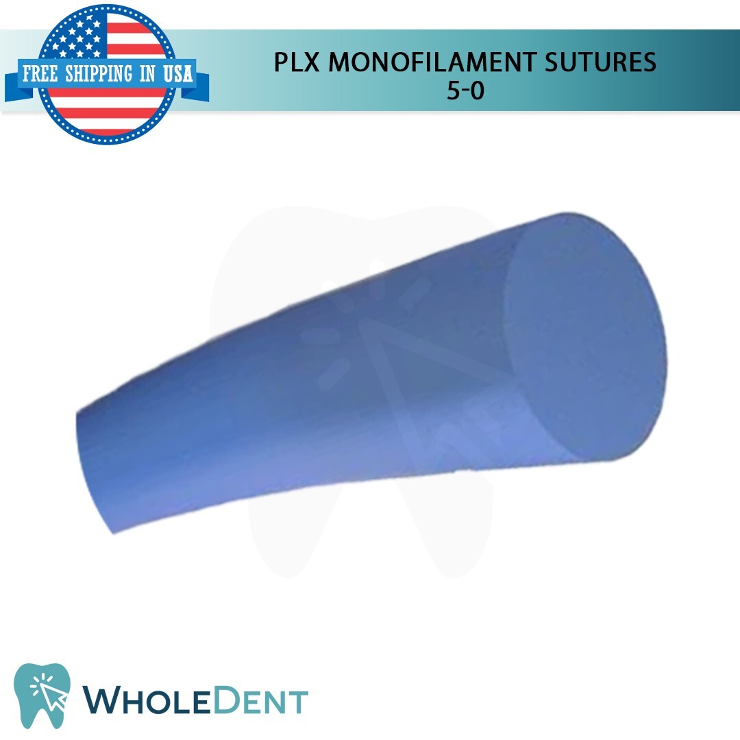 P L X Wires Sewing Thread 3/8 Circle Reverse Sterile 5-0 Dental 12pcs