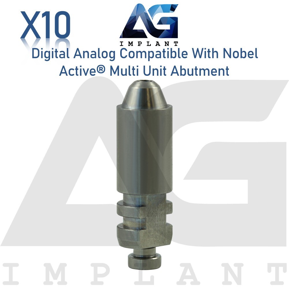 10 Dental Digital Analog RP 4.8mm Compatible Nobel Active® Multi Unit Abut ment