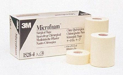 3M Microfoam Water Resistant Medical Tape 4” X 5.5 Yards -3 Pack