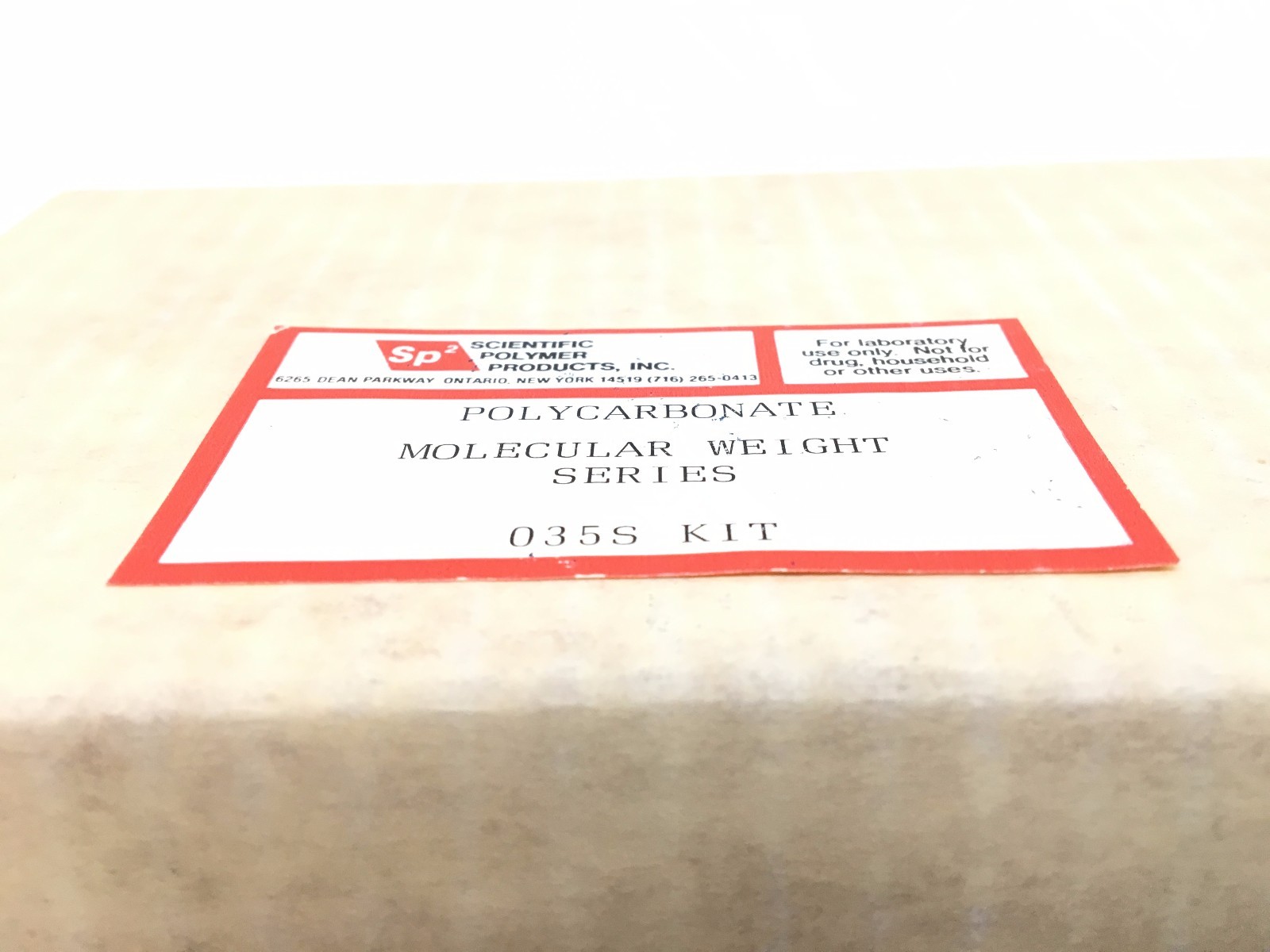 Polycarbonate Molecular Weight Series 035S Kit