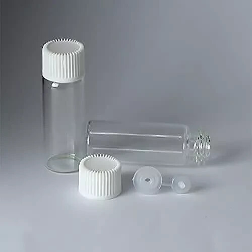 1Dram 5ml Glass Vial Or Homeopathy Bottles 144 pcs sample storage vials with Scr