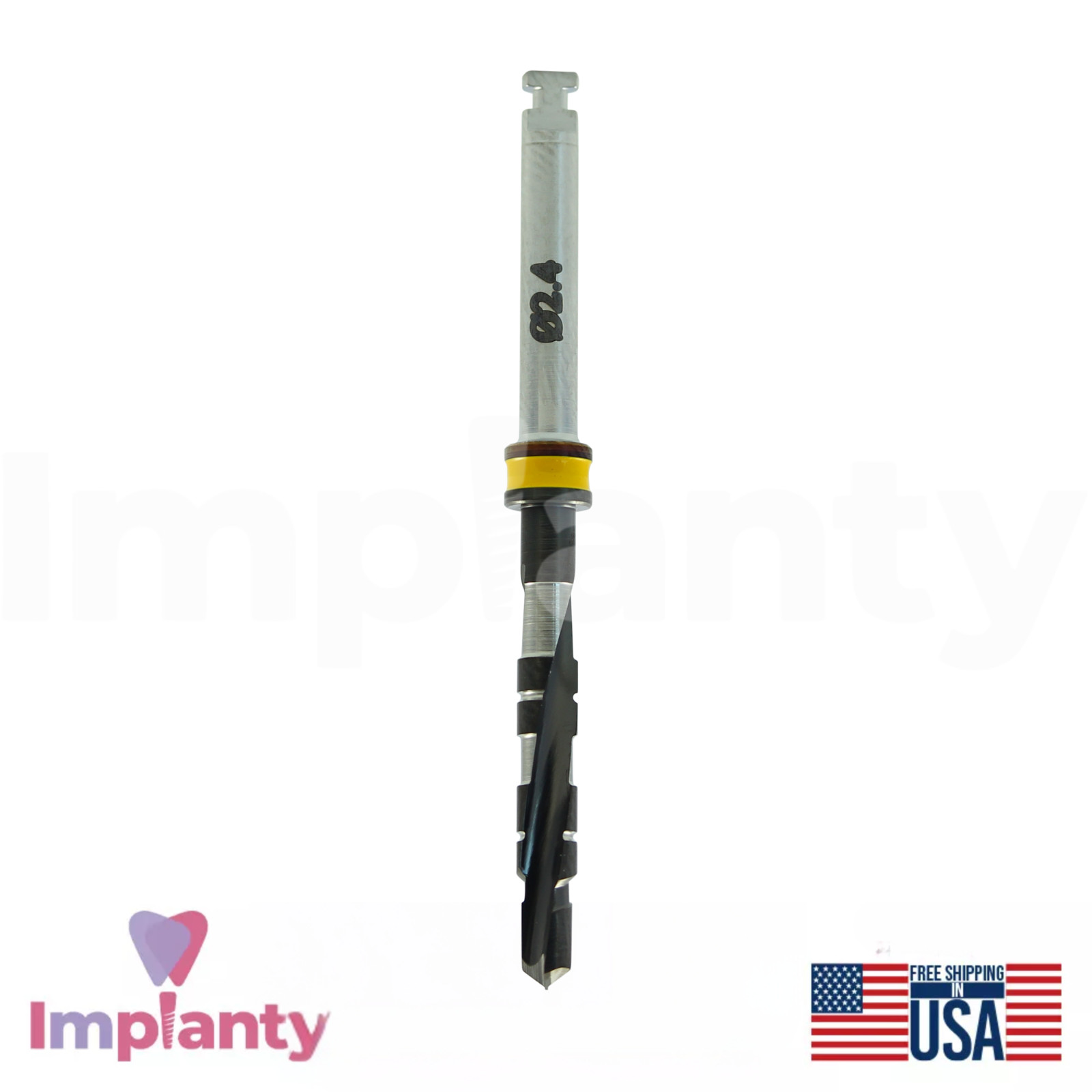 GDT Dental DLC Step Drills 16mm External Irrigated Stainless Steel Carbon Coated