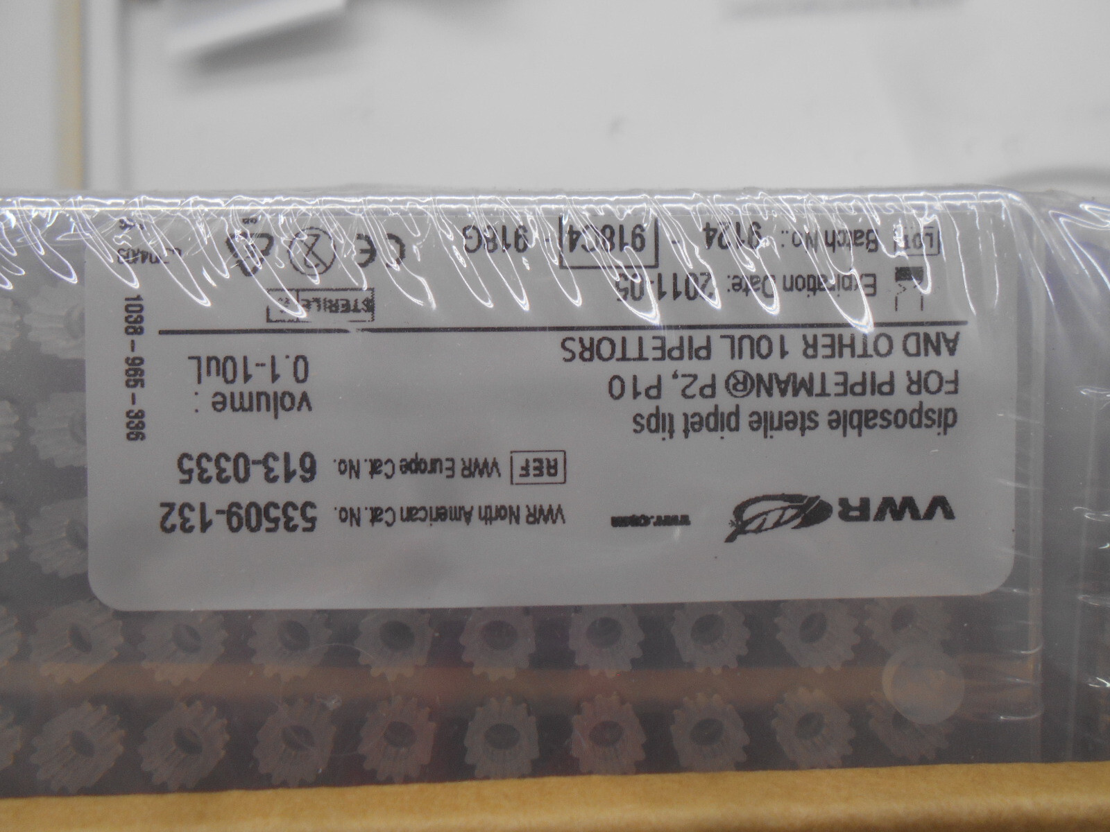 VWR 53509-132 0.1-10µL Disposable Sterile Pipet Tips for Pipetman P2 and P10