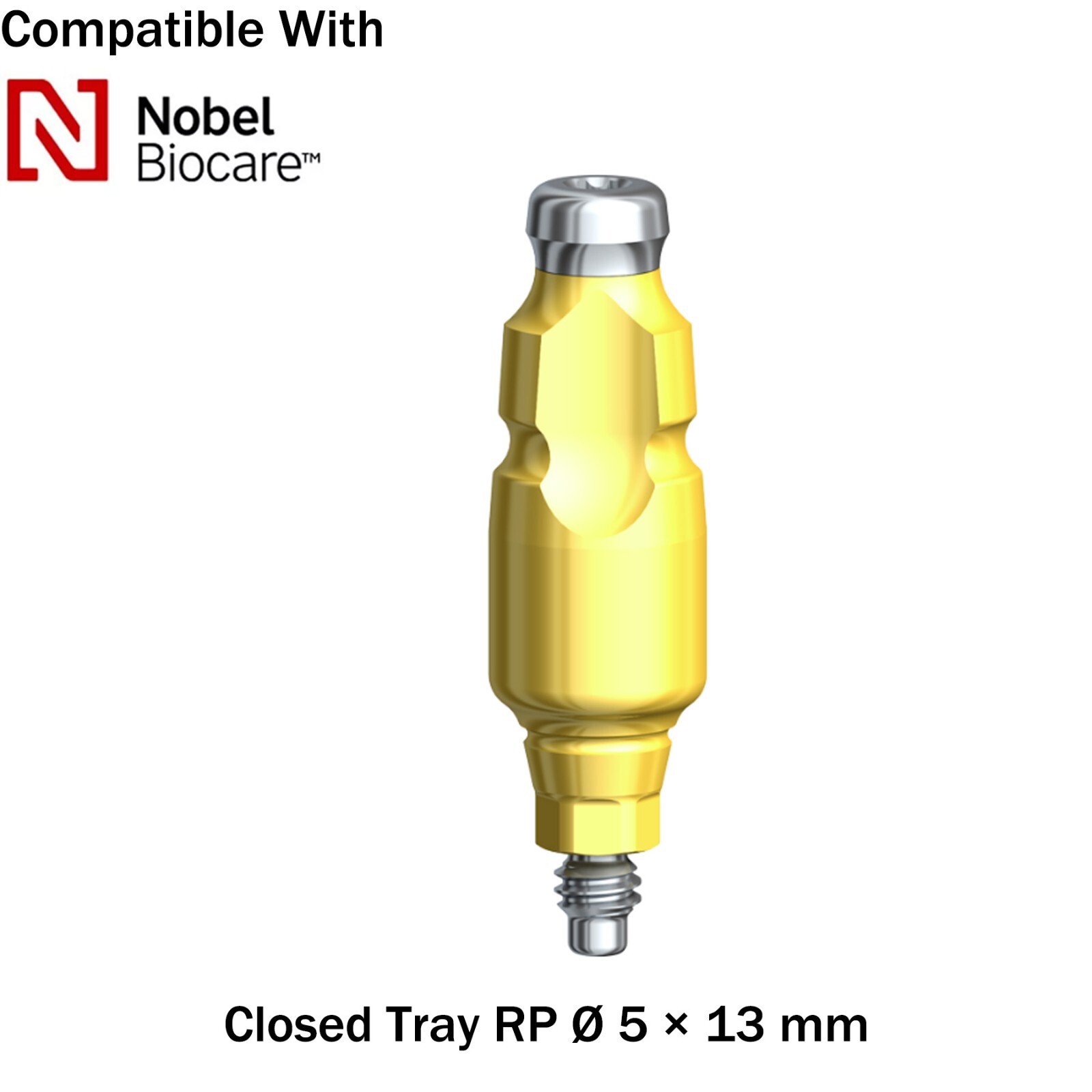 Fits Nobel Impression Coping Close Tray Conical Connection NP/RP Ø3.6/5.0/6.0mm
