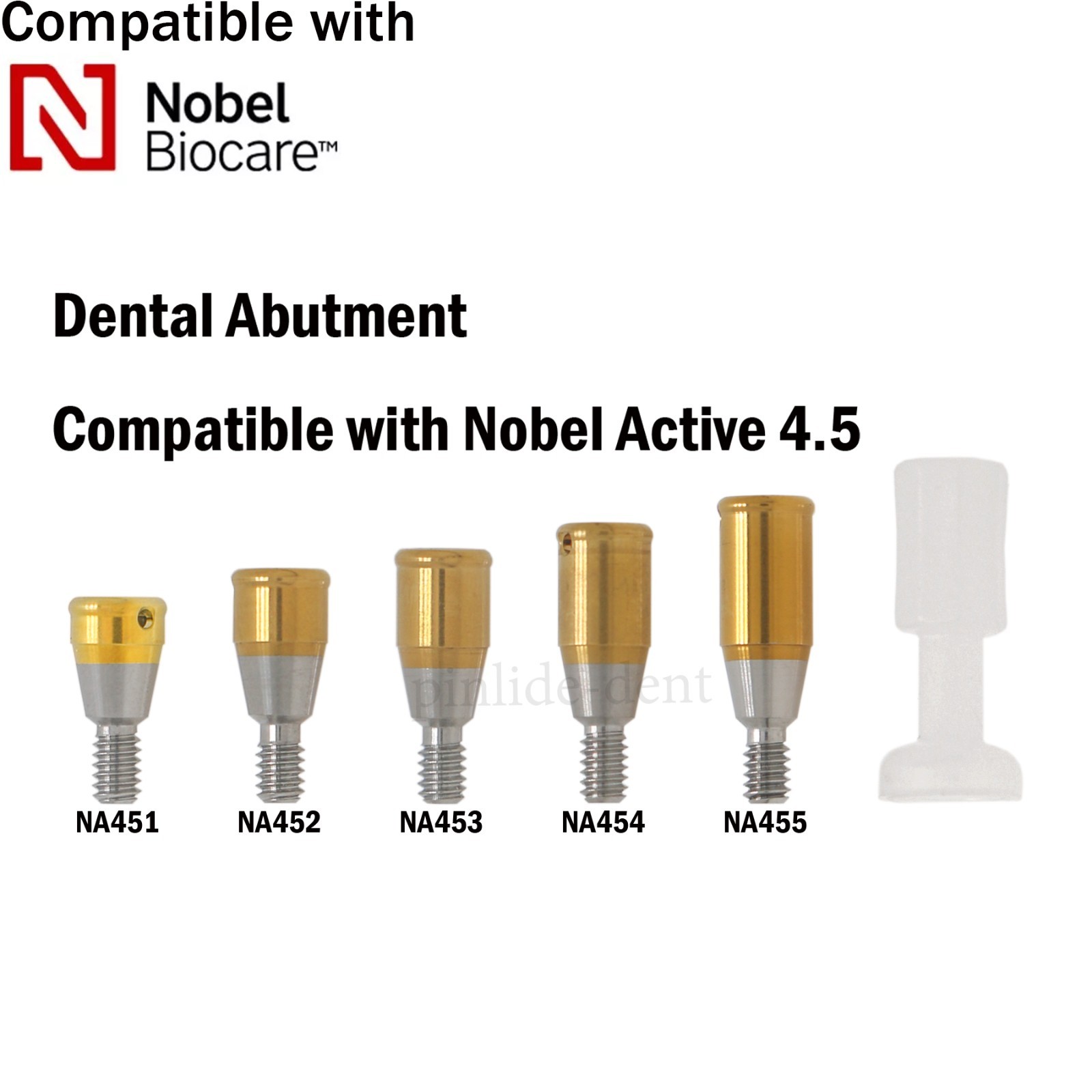 US Dental Locator Abutment Fits Nobel Active NP/RP 1-5.0mm GH & Male Caps Kit