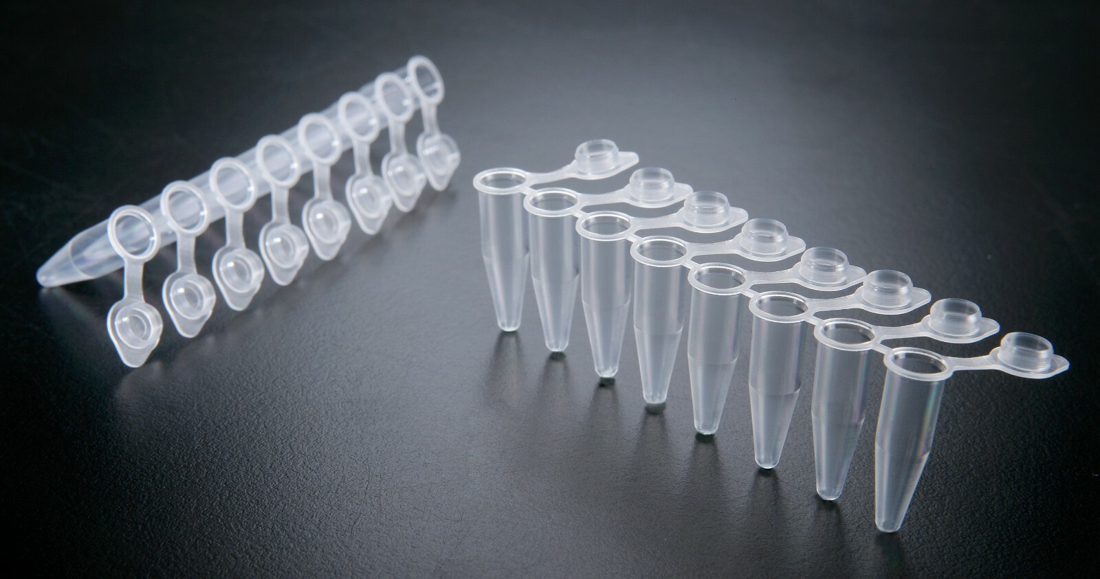 8-Tube PCR Strip Tubes for All PCR Machines (120/box, caps included)