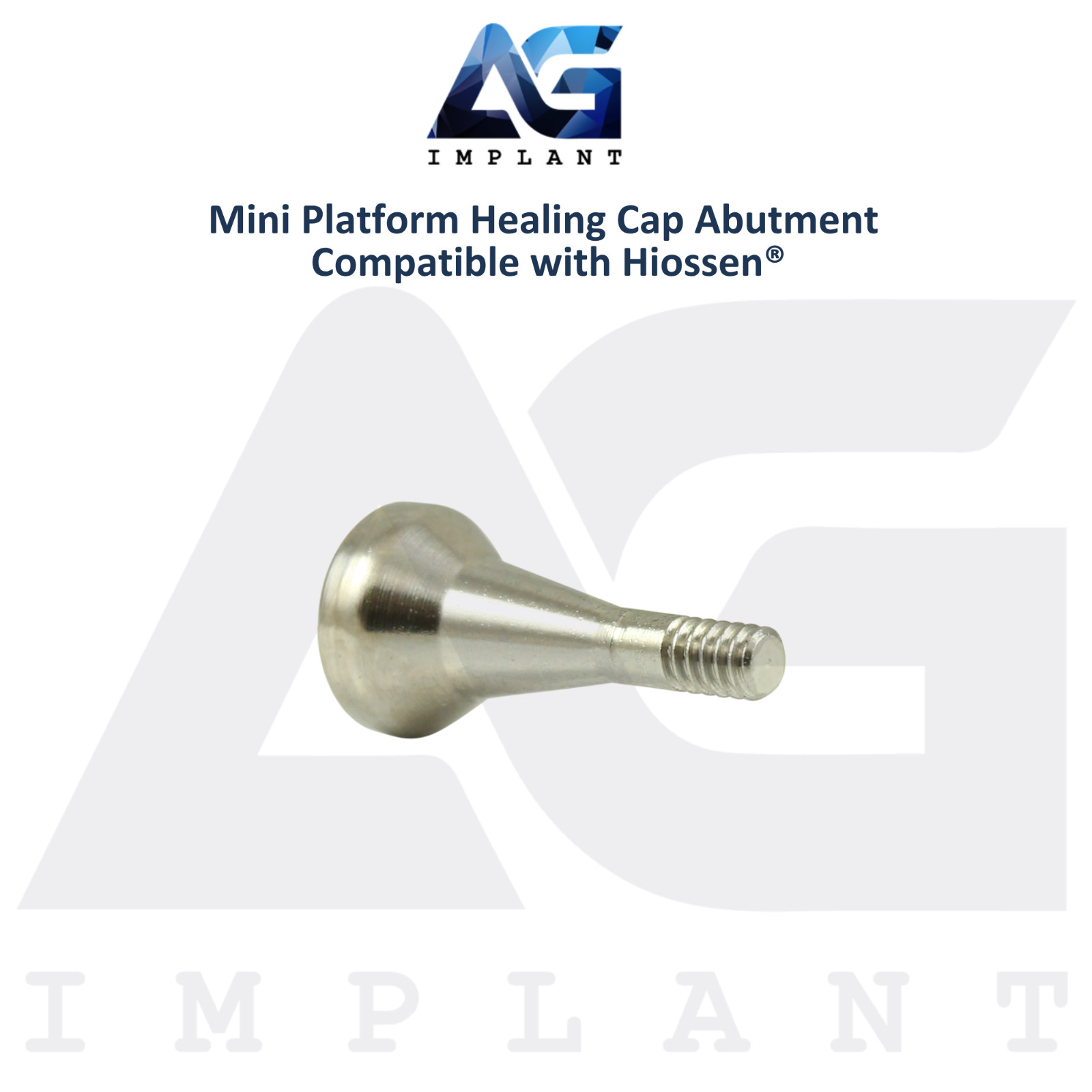 10 Dental Titanium Healing Cap Prosthetic Mini Platform 2.1mm Hiossen Compatible