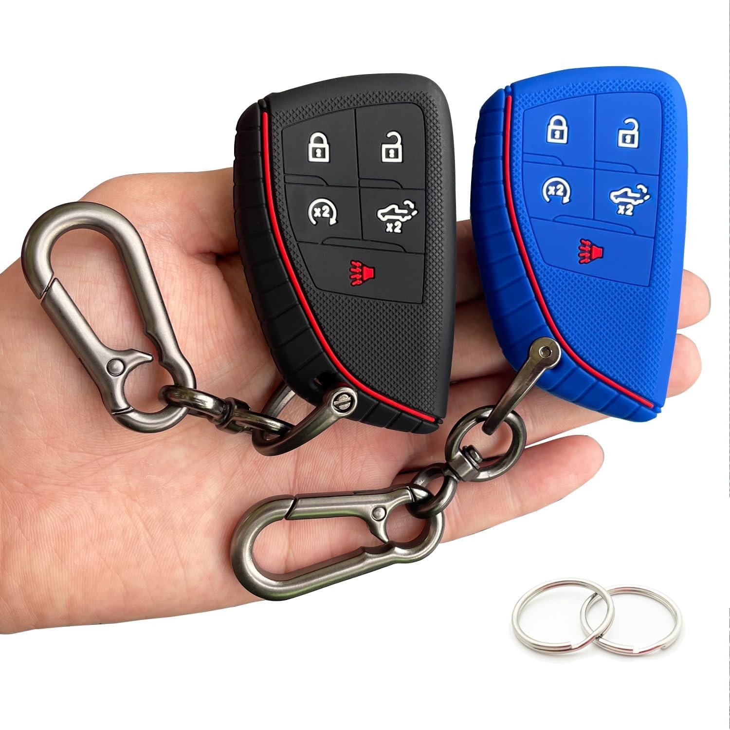 TANDRIVE Key Fob Cover for 2022-2025 2026 Chevy Silverado 1500 GMC Sierra 1500,