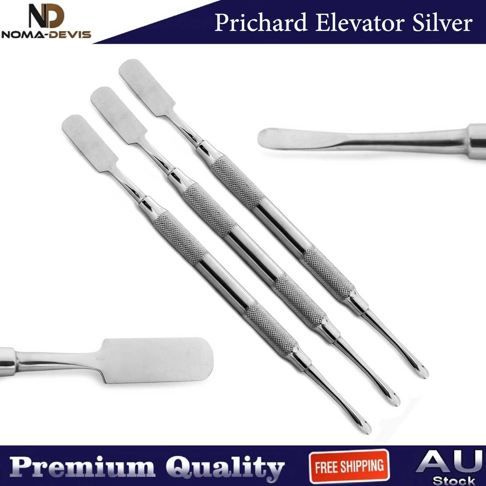 3PCS Prichard Silver Elevator Oral Surgery Dental Implant Periosteal Elevators
