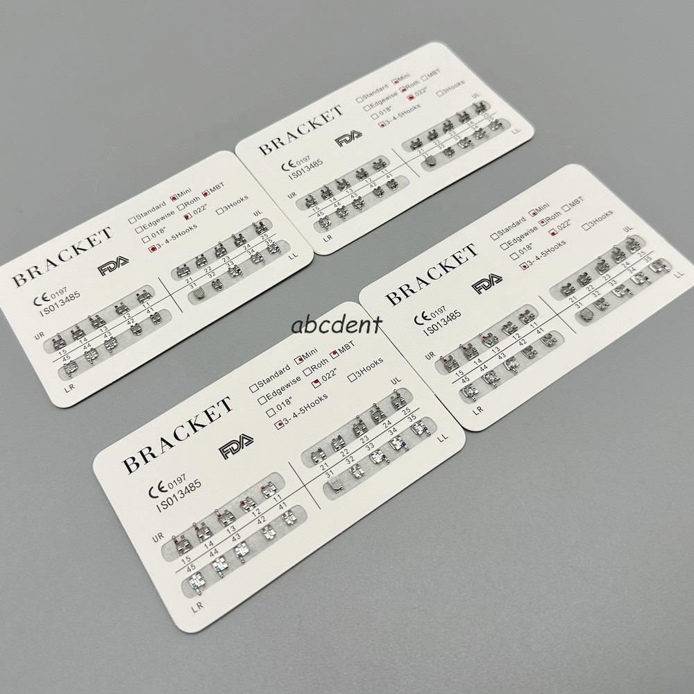 Dental MiM Moloblock Mesh Base Brackets Mini 022 slot 345 hooks Roth MBT Bracket