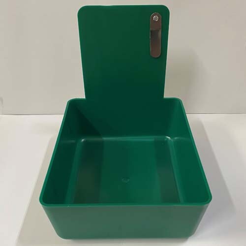 Forest Green Dental Lab Pan with Stainless Steel Clip 12pk 7″ x 5¾” x 2½”