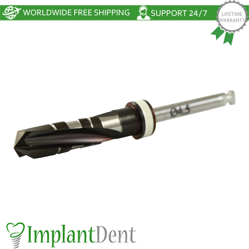 1x Dental DLC Straight Drills 16mm External Irrigated Stainless Steel Tool