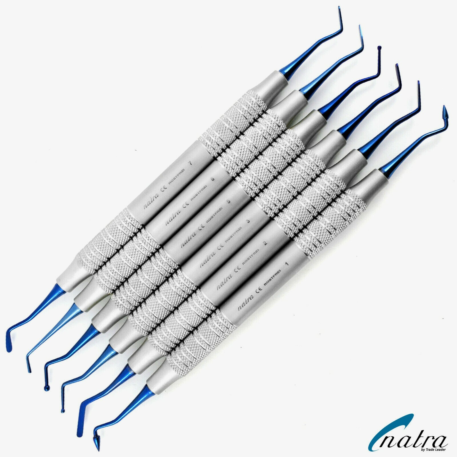 6 Composite Dental Filling Instrument Probe Scaler spatula heidman plugger NATRA