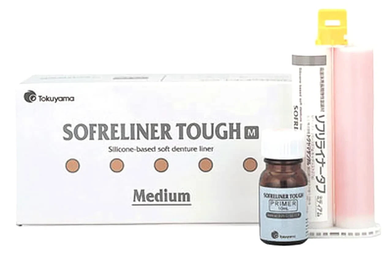 Dental SOFRELINER TOUGH Chairside Soft Liner Material Complete Set MEDIUM