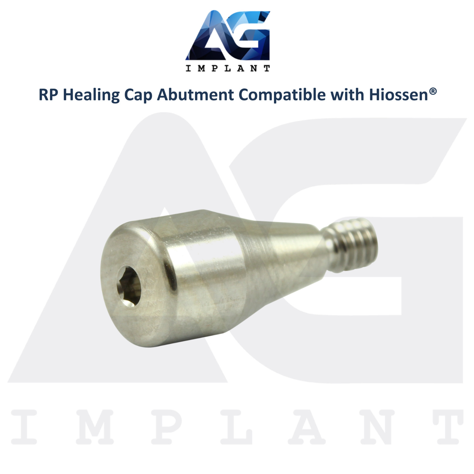 10 Dental Titanium Healing Cap Prosthetic Ø3.5mm Hiossen Compatible RP 2.5mm